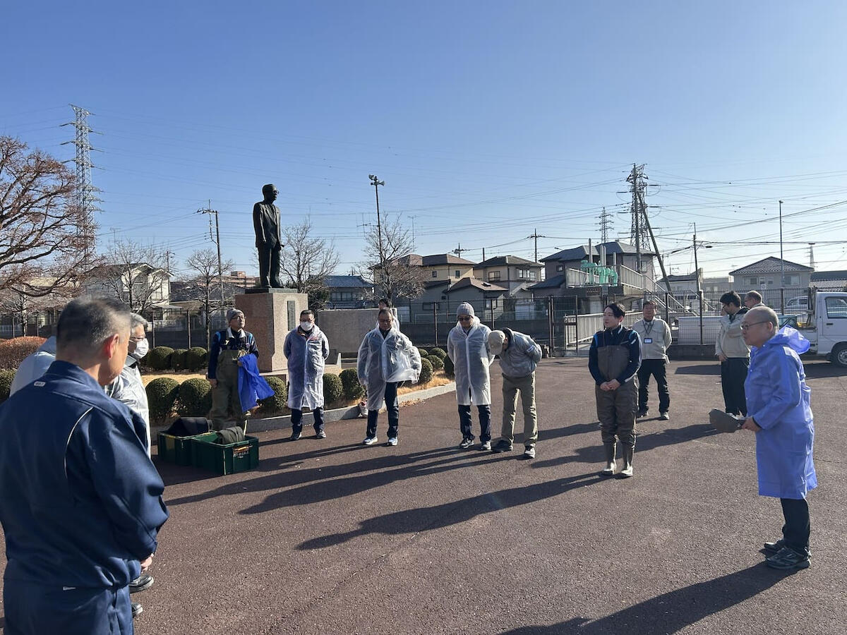 第51回葛西用水路ボランティア 作業前の挨拶